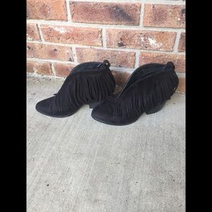Black velvet Booties